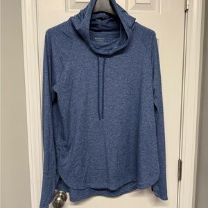 Athleta Blue Cowl Neck Pullover